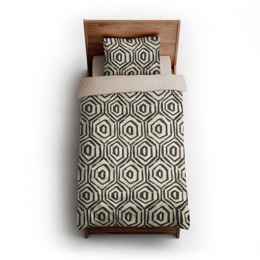 Torrance Black & Ivory twin-xl - microfiber - Natural Backing