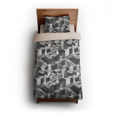Harmon Surreal Chess BW twin-xl - microfiber - Natural Backing