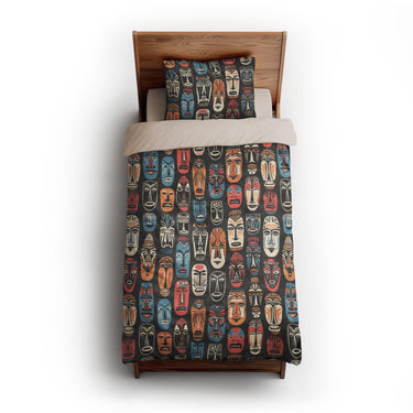 Tribal Masks twin-xl - microfiber - Natural Backing