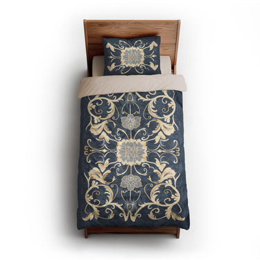 Belinda Navy & Ivory twin-xl - microfiber - Natural Backing