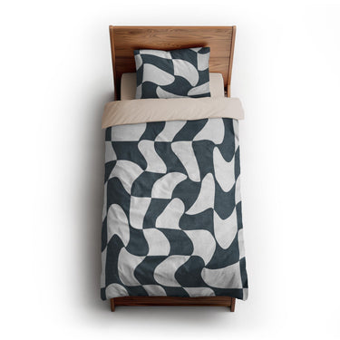 Twyla Checkered Navy twin-xl - microfiber - Natural Backing