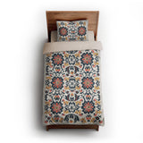 Georgiana Navy & Red twin-xl - microfiber - Natural Backing