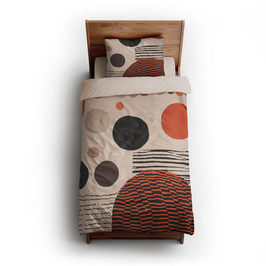 Charl Orange & Taupe twin-xl - microfiber - Natural Backing
