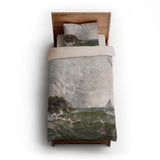 Stormy Narragansett Pier by Thomas Bircher twin-xl - microfiber - Natural Backing