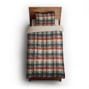 Monaghan Plaid Blue & Red twin-xl - microfiber - Natural Backing