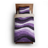Sinuous Purple Monochrome twin-xl - microfiber - Natural Backing