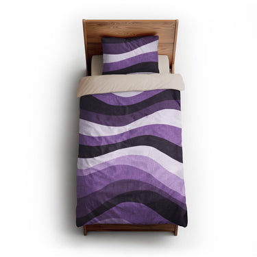 Sinuous Purple Monochrome twin-xl - microfiber - Natural Backing
