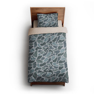 Duck Camo Blue twin-xl - microfiber - Natural Backing