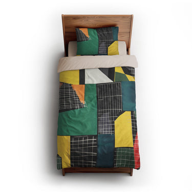 Djuna Black Multicolor twin-xl - microfiber - Natural Backing