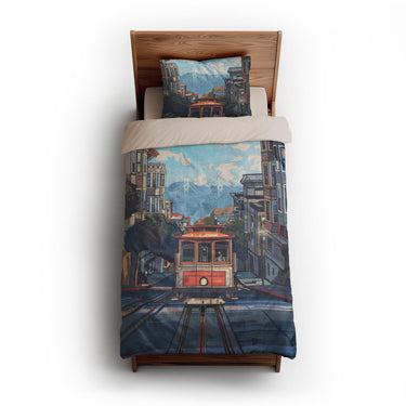 San Francisco Trolley twin-xl - microfiber - Natural Backing