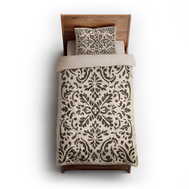 Floranna Ivory & Black twin-xl - microfiber - Natural Backing