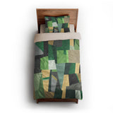 Baxter Green & Yellow twin-xl - microfiber - Natural Backing