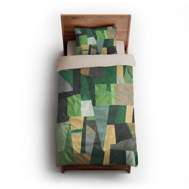 Baxter Green & Yellow twin-xl - microfiber - Natural Backing