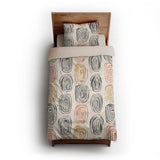 Horatio Ivory & Orange twin-xl - microfiber - Natural Backing