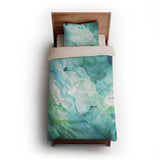 Zephyr Watercolor Emerald twin-xl - microfiber - Natural Backing