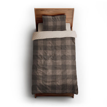 Buffalo Plaid Dark Cedar Brown twin-xl - microfiber - Natural Backing