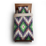 Dyani Eggplant & Matcha twin-xl - microfiber - Natural Backing