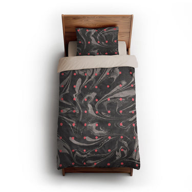 Acid Burn Greige & Infrared twin-xl - microfiber - Natural Backing