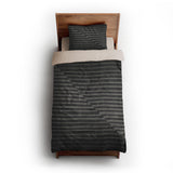 Euclid Black & Neutral Grey twin-xl - microfiber - Natural Backing
