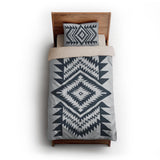 Reyno Navy & Stone twin-xl - microfiber - Natural Backing