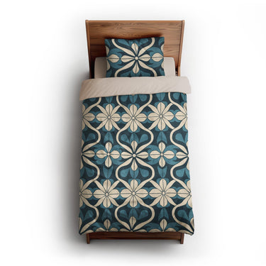 Mattheo Blue & Ivory twin-xl - microfiber - Natural Backing