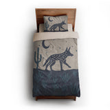 Desert Coyote Midnight & Dusty Blue twin-xl - microfiber - Natural Backing