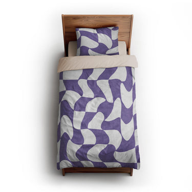 Twyla Checkered Periwinkle twin-xl - microfiber - Natural Backing