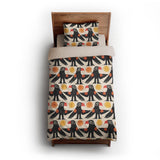 Tribal Birds Ivory twin-xl - microfiber - Natural Backing