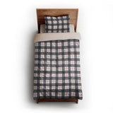 Wallace Plaid Navy & Red twin-xl - microfiber - Natural Backing