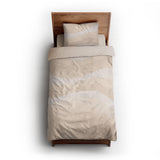 Sinuous Ivory Monochrome twin-xl - microfiber - Natural Backing