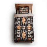 Topanga Black & Yellow twin-xl - microfiber - Natural Backing