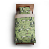 Out on the Links twin-xl - microfiber - Natural Backing