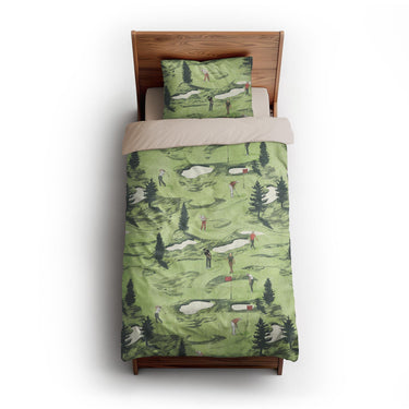 Out on the Links twin-xl - microfiber - Natural Backing