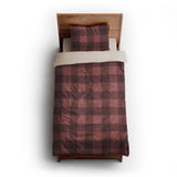 Buffalo Plaid Deep Red twin-xl - microfiber - Natural Backing