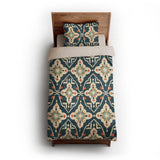 Merrin Blue & Ivory twin-xl - microfiber - Natural Backing