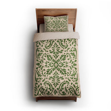 Floranna Ivory & Green twin-xl - microfiber - Natural Backing