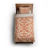 Floranna Ivory & Orange twin-xl - microfiber - Natural Backing