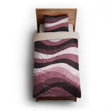 Sinuous Maroon Monochrome twin-xl - microfiber - Natural Backing