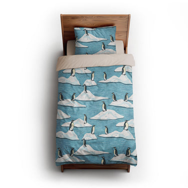 Arctic Penguins twin-xl - microfiber - Natural Backing
