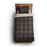 Buffalo Plaid Hickory Brown twin-xl - microfiber - Natural Backing
