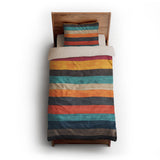 Brush Stripes Multicolor twin-xl - microfiber - Natural Backing