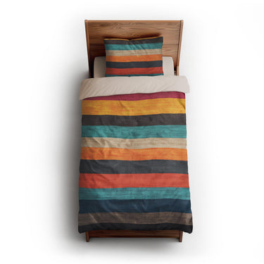 Brush Stripes Multicolor twin-xl - microfiber - Natural Backing