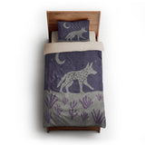 Desert Coyote Eggplant & Dusty Purple twin-xl - microfiber - Natural Backing