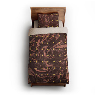 Acid Burn Clay & Yellow twin-xl - microfiber - Natural Backing