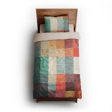 Polyphony Multicolor Earthtone twin-xl - microfiber - Natural Backing