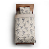 Jellyfish Bloom twin-xl - microfiber - Natural Backing