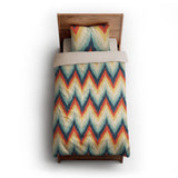 Firekaat Blue & Orange twin-xl - microfiber - Natural Backing