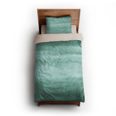 Jacinda Watercolor Teal Ombre twin-xl - microfiber - Natural Backing