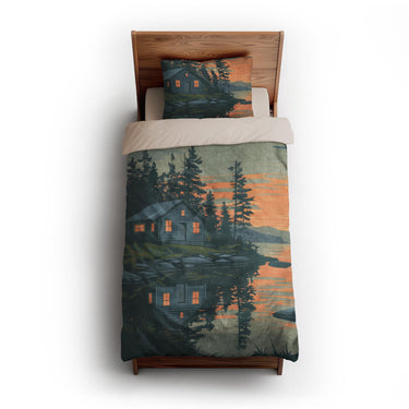 Adirondack Lakeside Cabin twin-xl - microfiber - Natural Backing