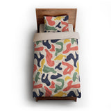 Bianca Multicolor twin-xl - microfiber - Natural Backing